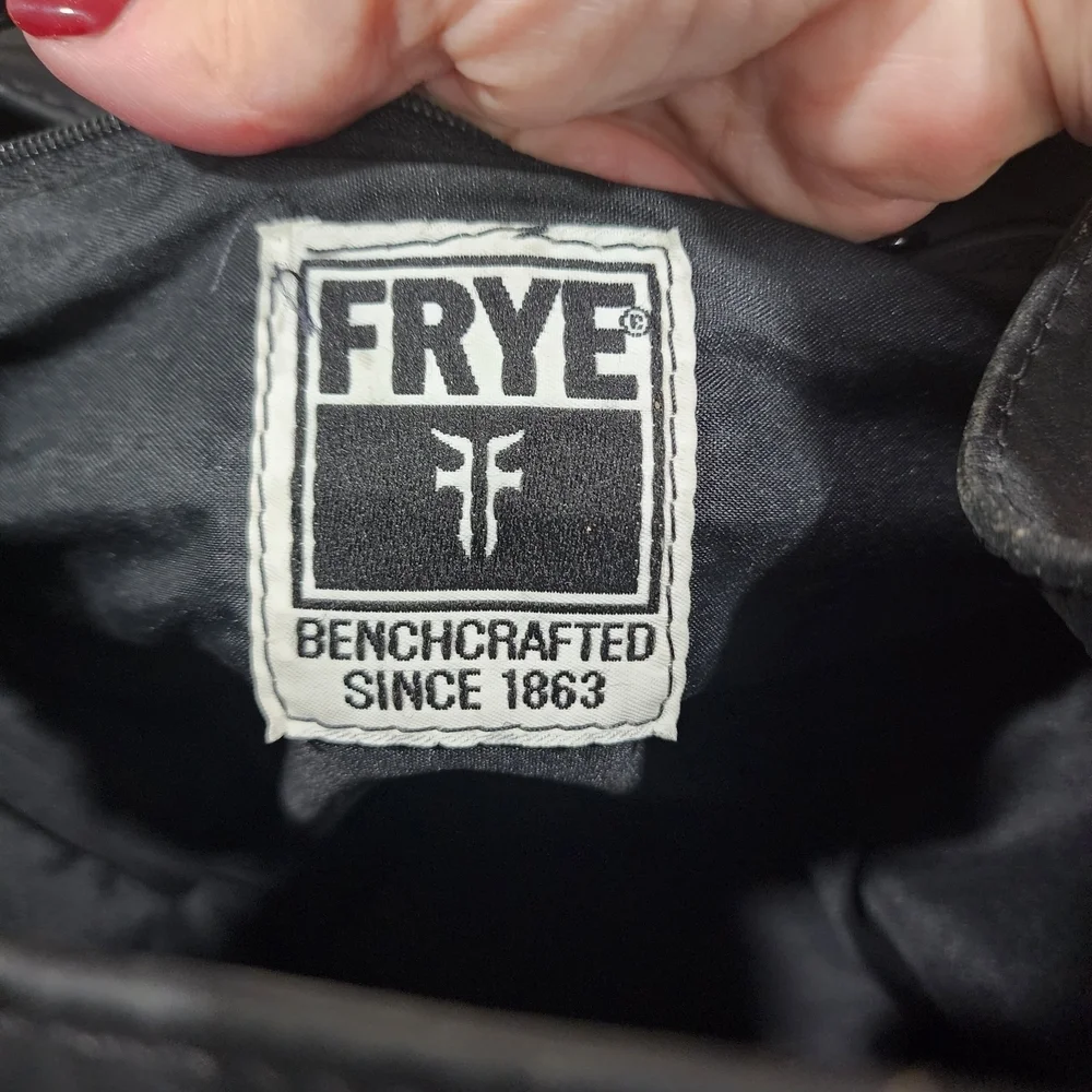 FRYE BLACK LEATHER BACKPACK